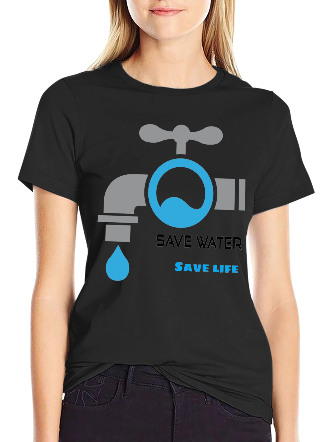Save Water Save Life Graphic T-Shirt