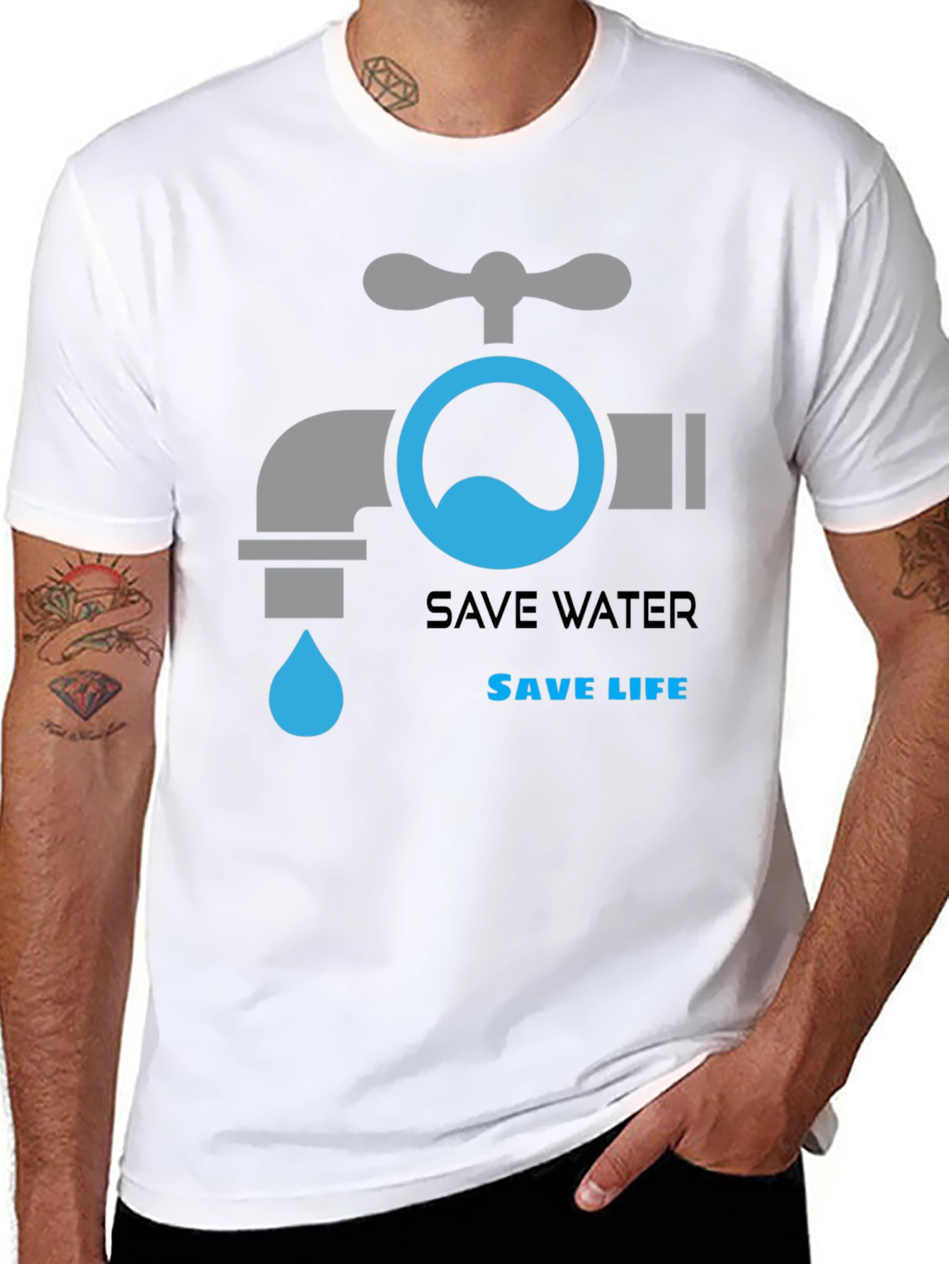 Save Water Save Life Graphic T-Shirt