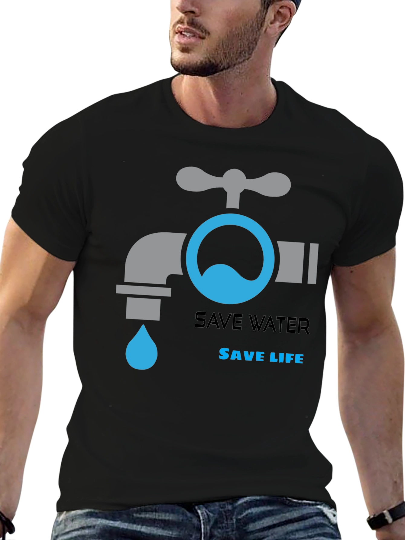 Save Water Save Life Graphic T-Shirt