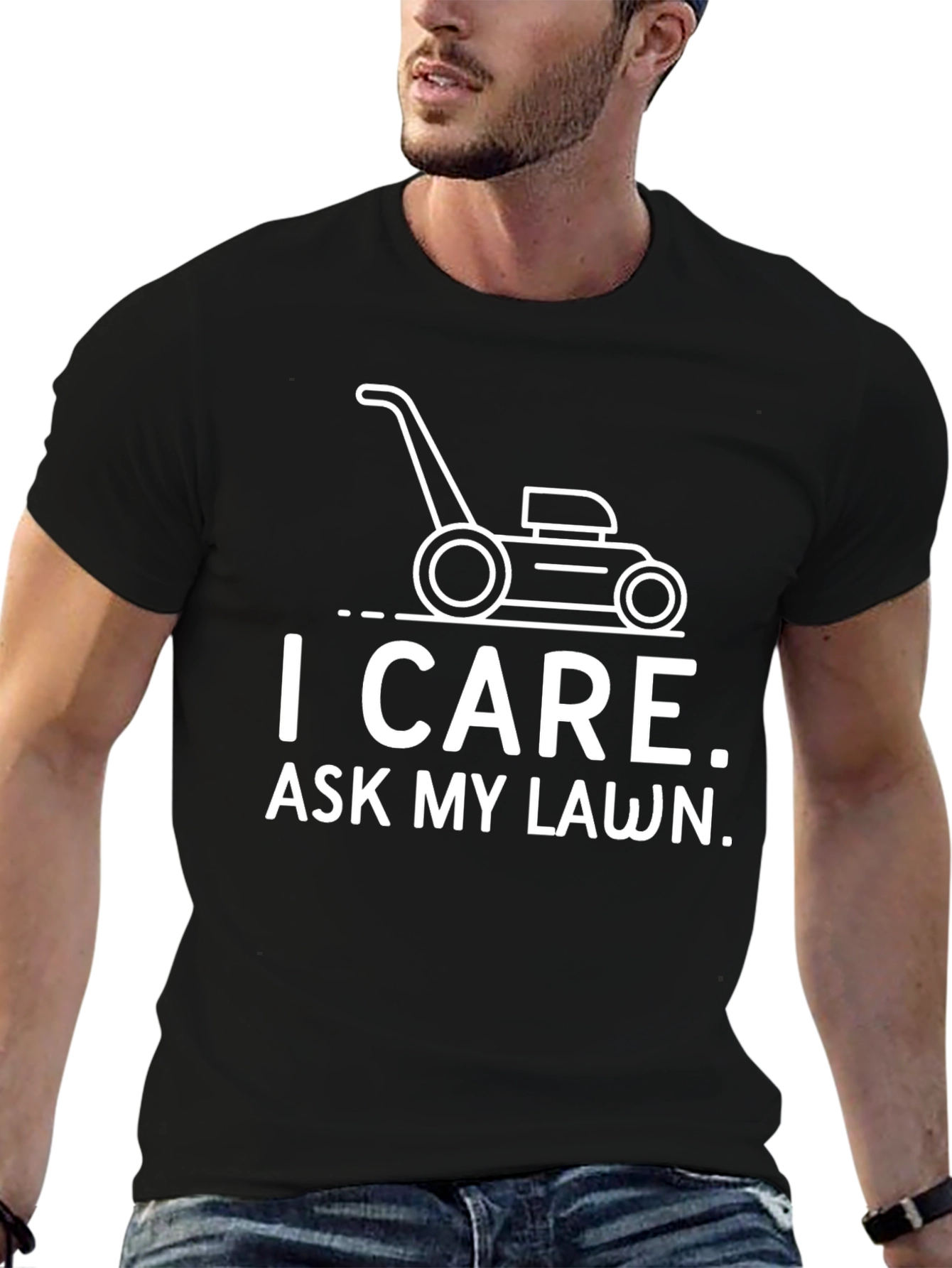 I Care Ask My Lawn Graphic Tee