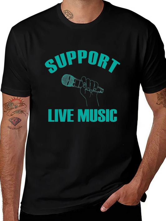 Support Live Music Graphic Tee