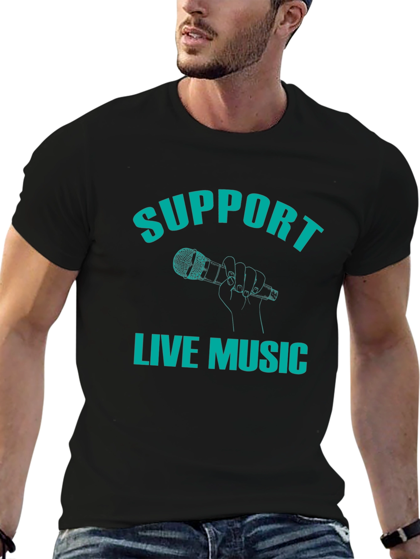 Support Live Music Graphic Tee