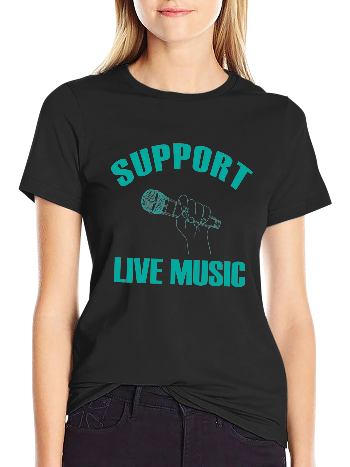 Support Live Music Graphic Tee