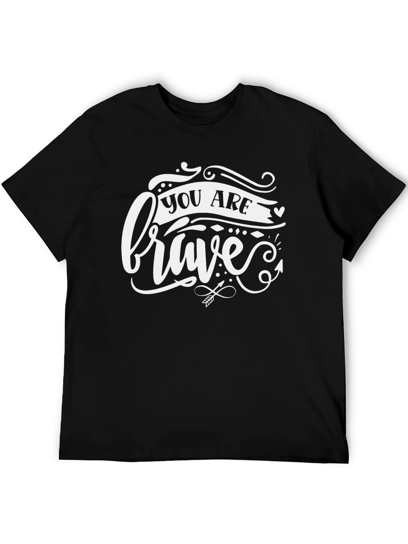 You Are Brave Graphic T-Shirt - Black