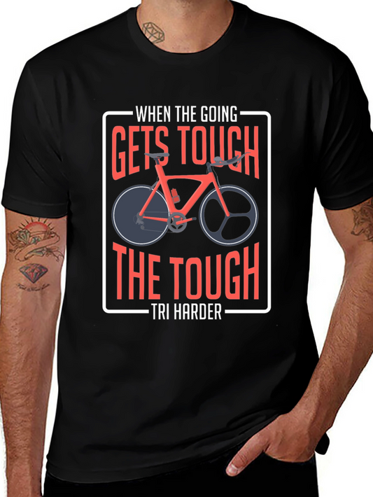 Tri Harder T-Shirt - Cycling Motivation