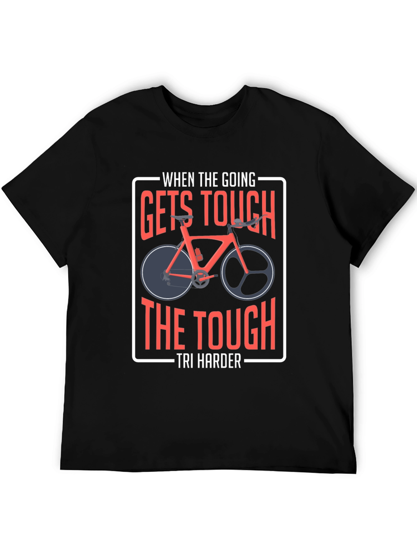Tri Harder T-Shirt - Cycling Motivation