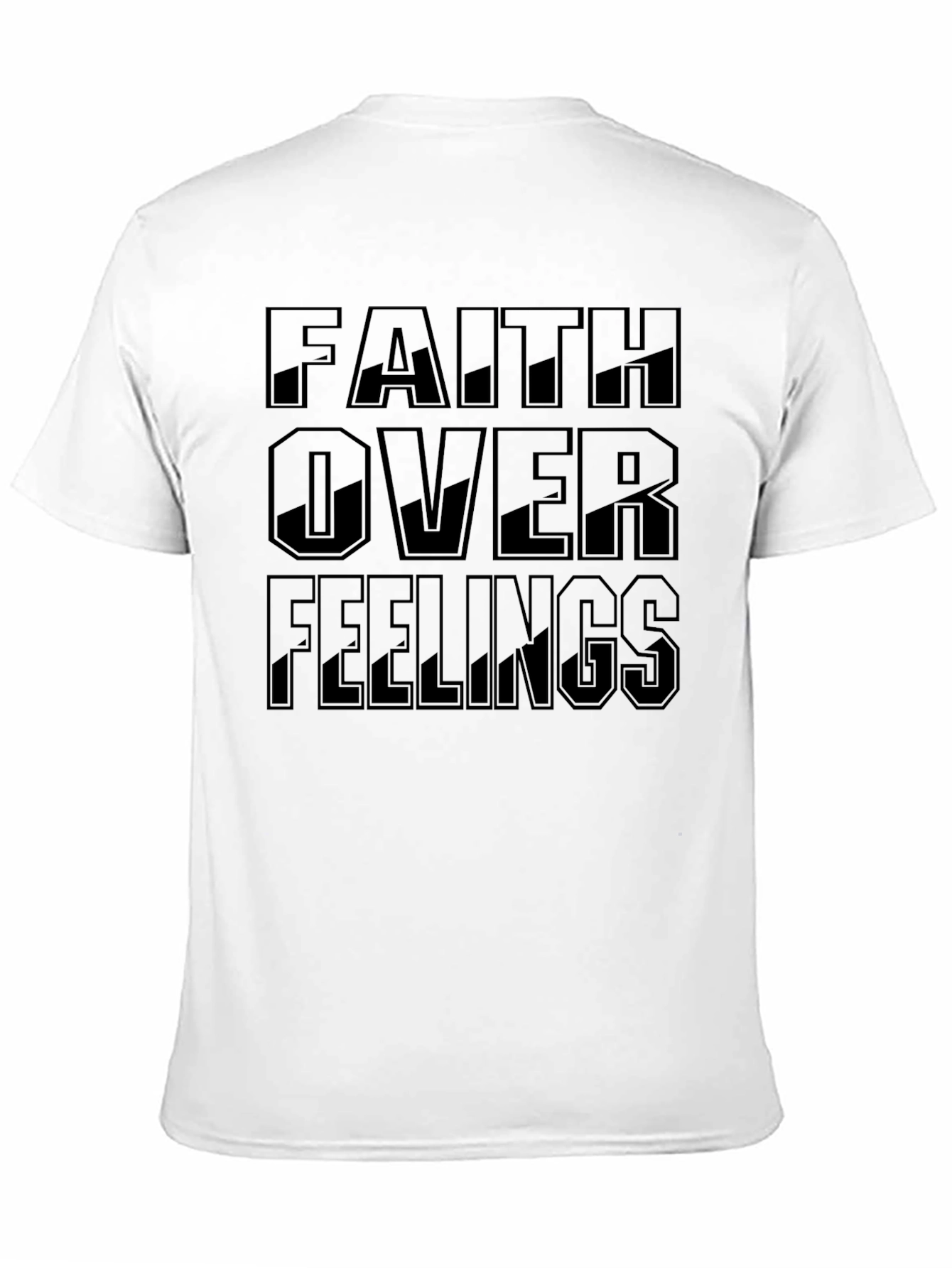 Faith Over Feelings Graphic T-Shirt - Black