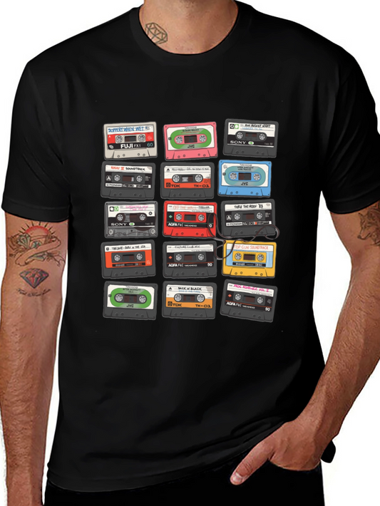 Retro Cassette Tape Graphic T-Shirt - Music Lover Tee