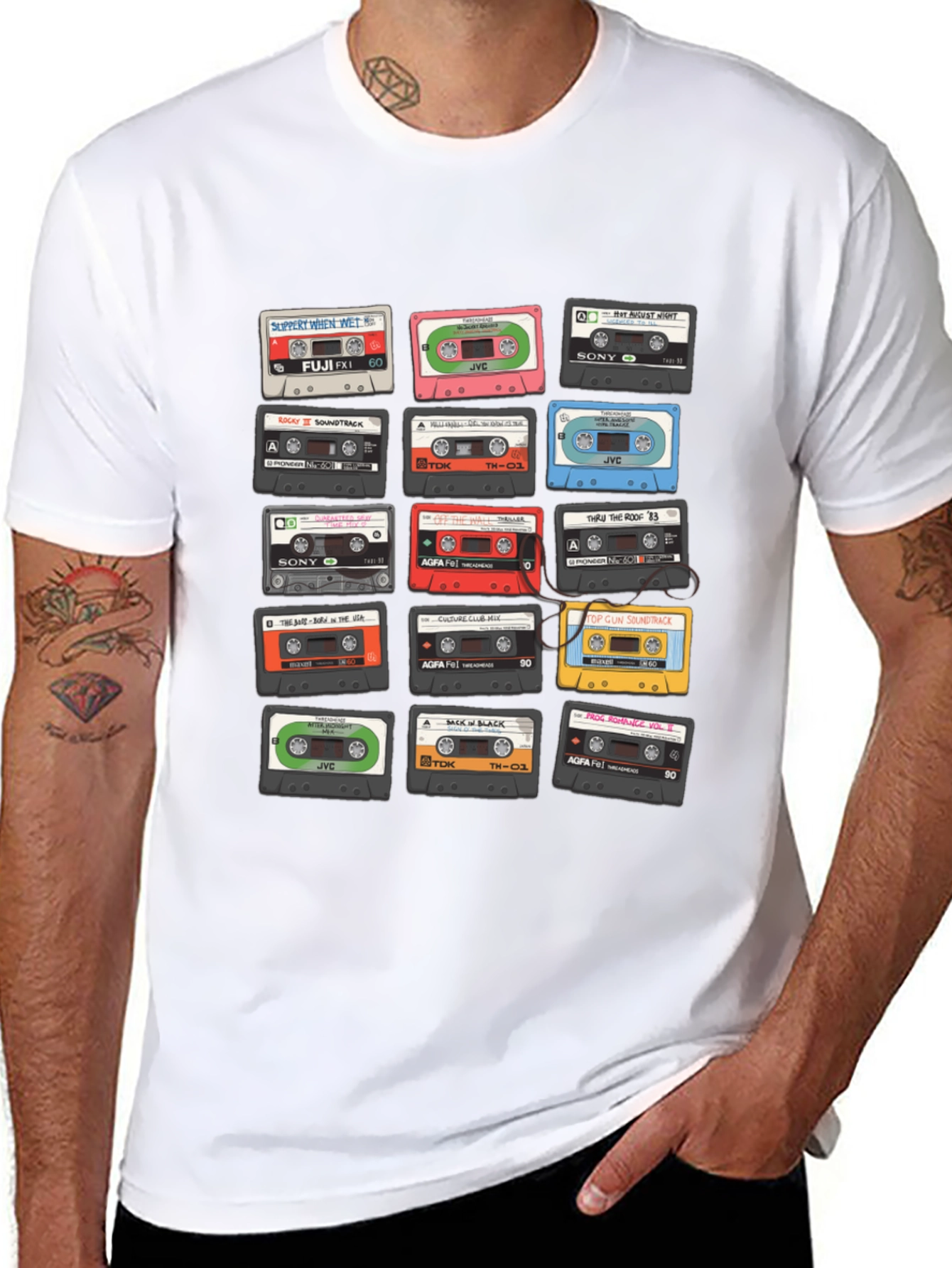 Retro Cassette Tape Graphic T-Shirt - Music Lover Tee
