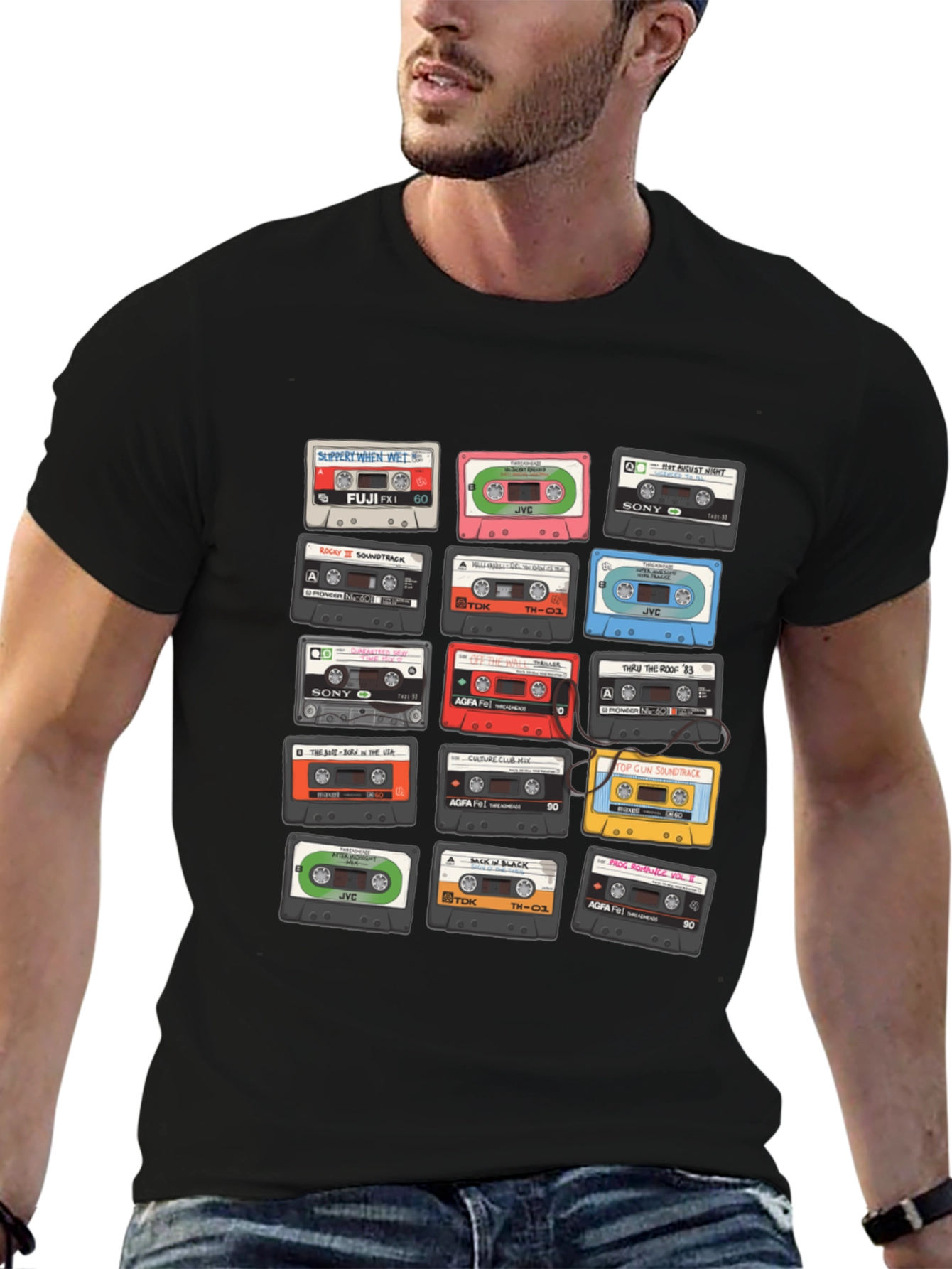 Retro Cassette Tape Graphic T-Shirt - Music Lover Tee
