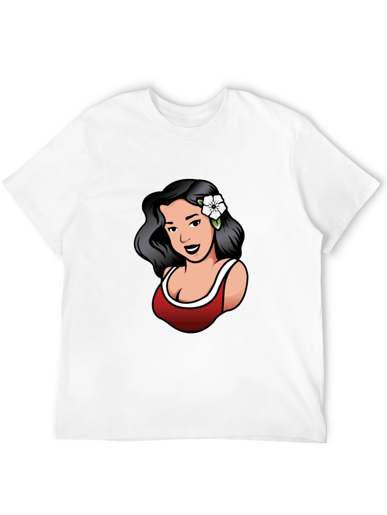 Retro Woman Graphic Tee - Black