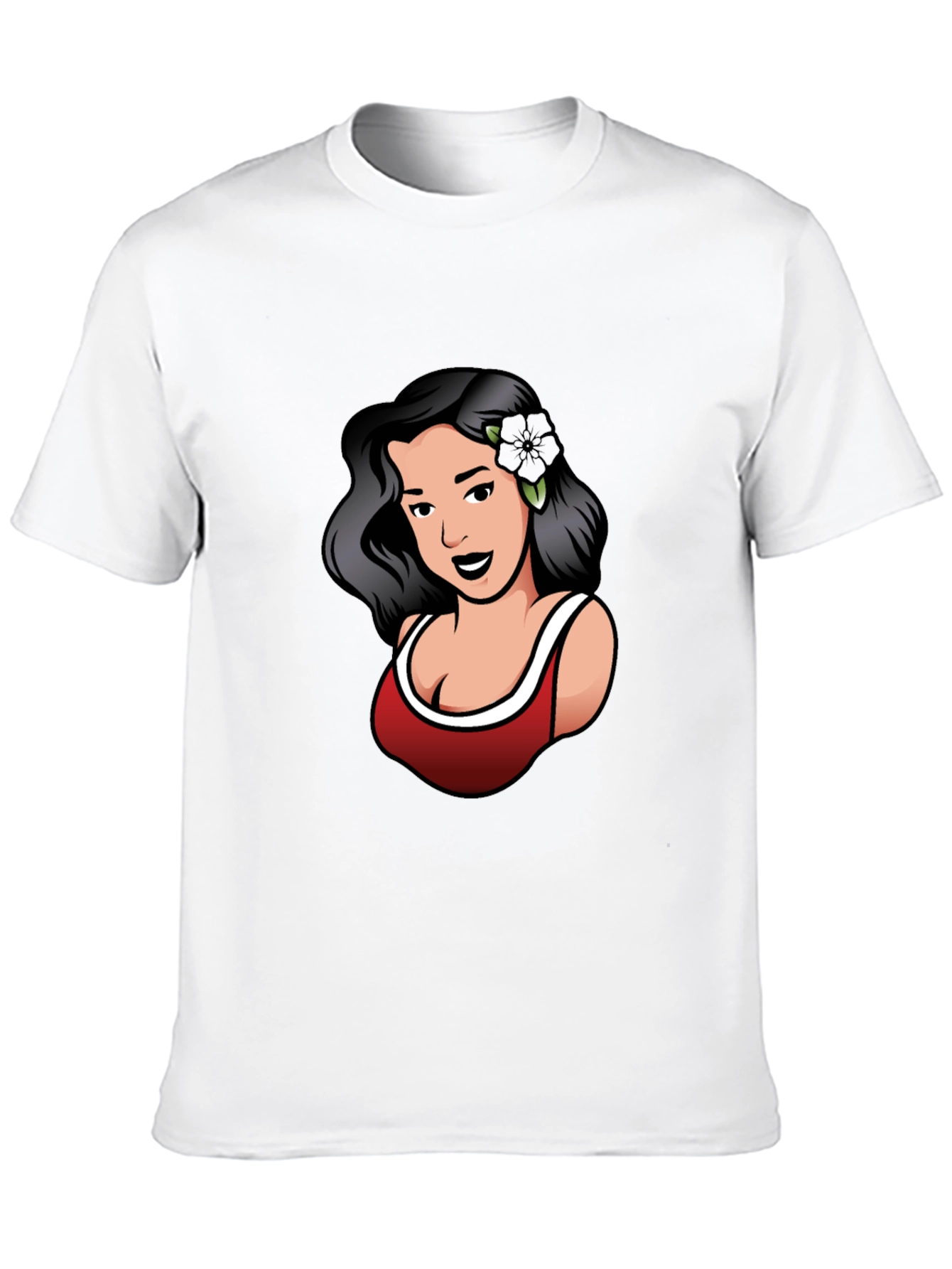 Retro Woman Graphic Tee - Black