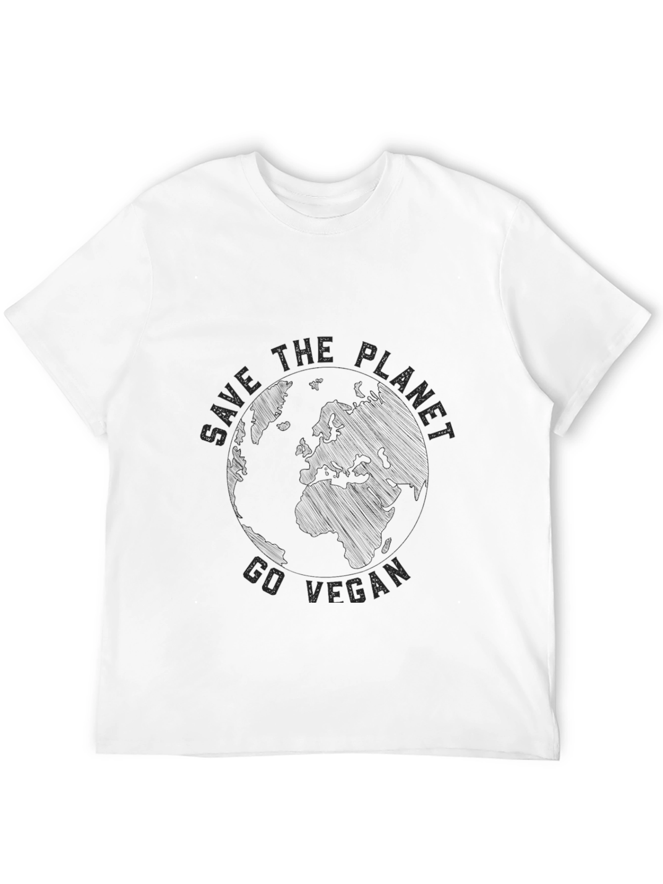 Save the Planet Go Vegan Black T-Shirt