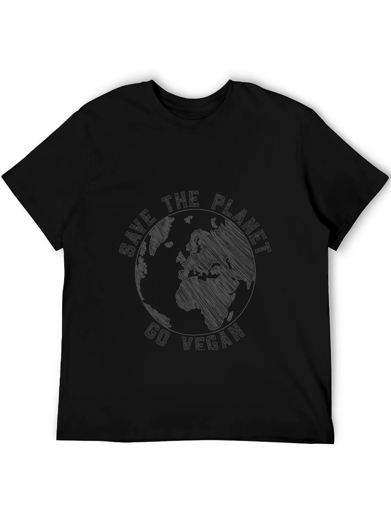 Save the Planet Go Vegan Black T-Shirt