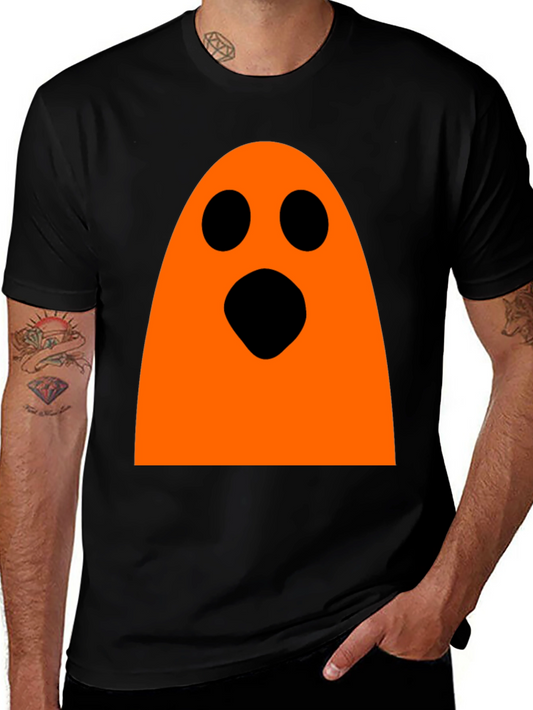 Halloween Ghost Graphic Tee - Black