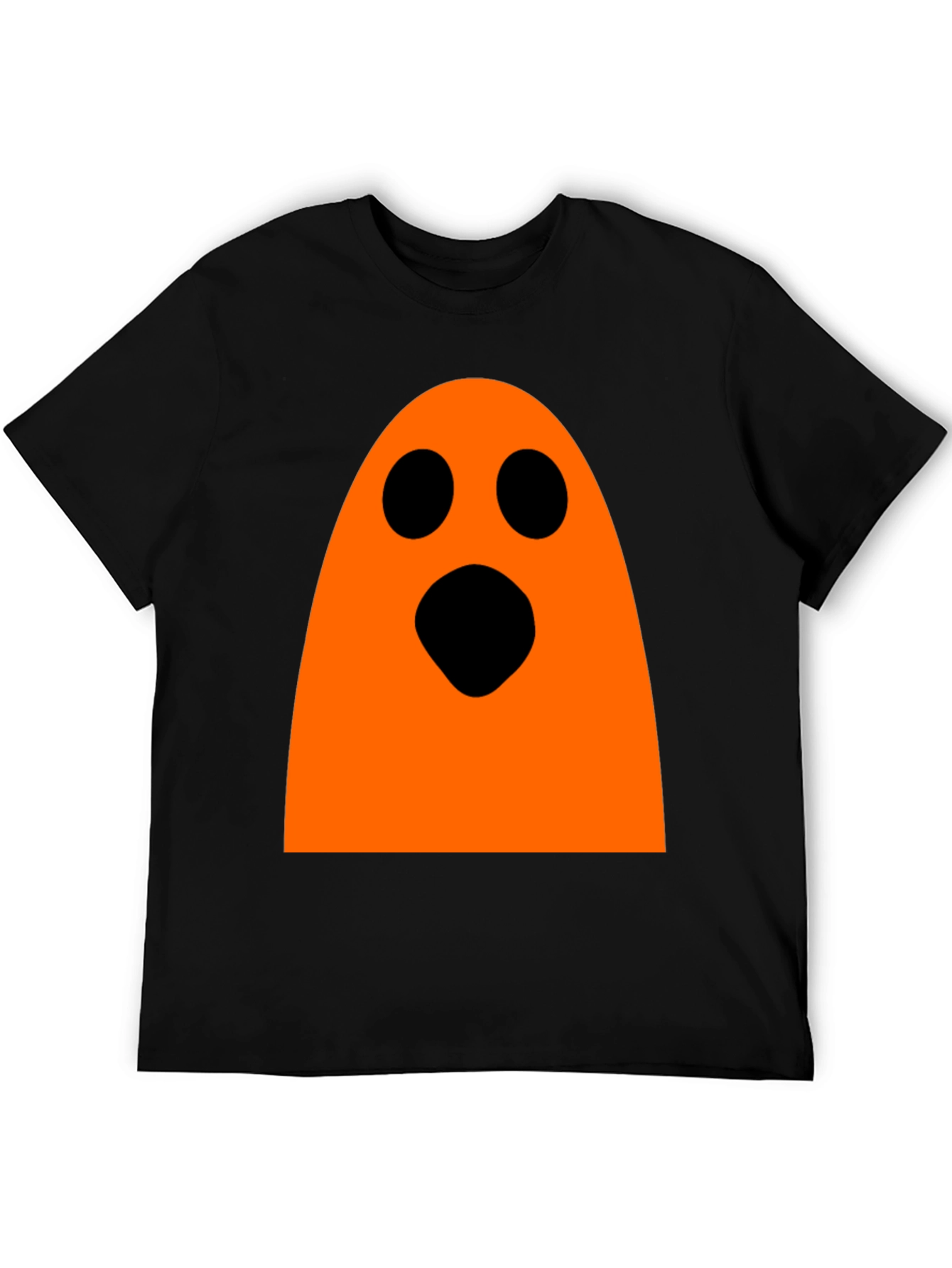 Halloween Ghost Graphic Tee - Black