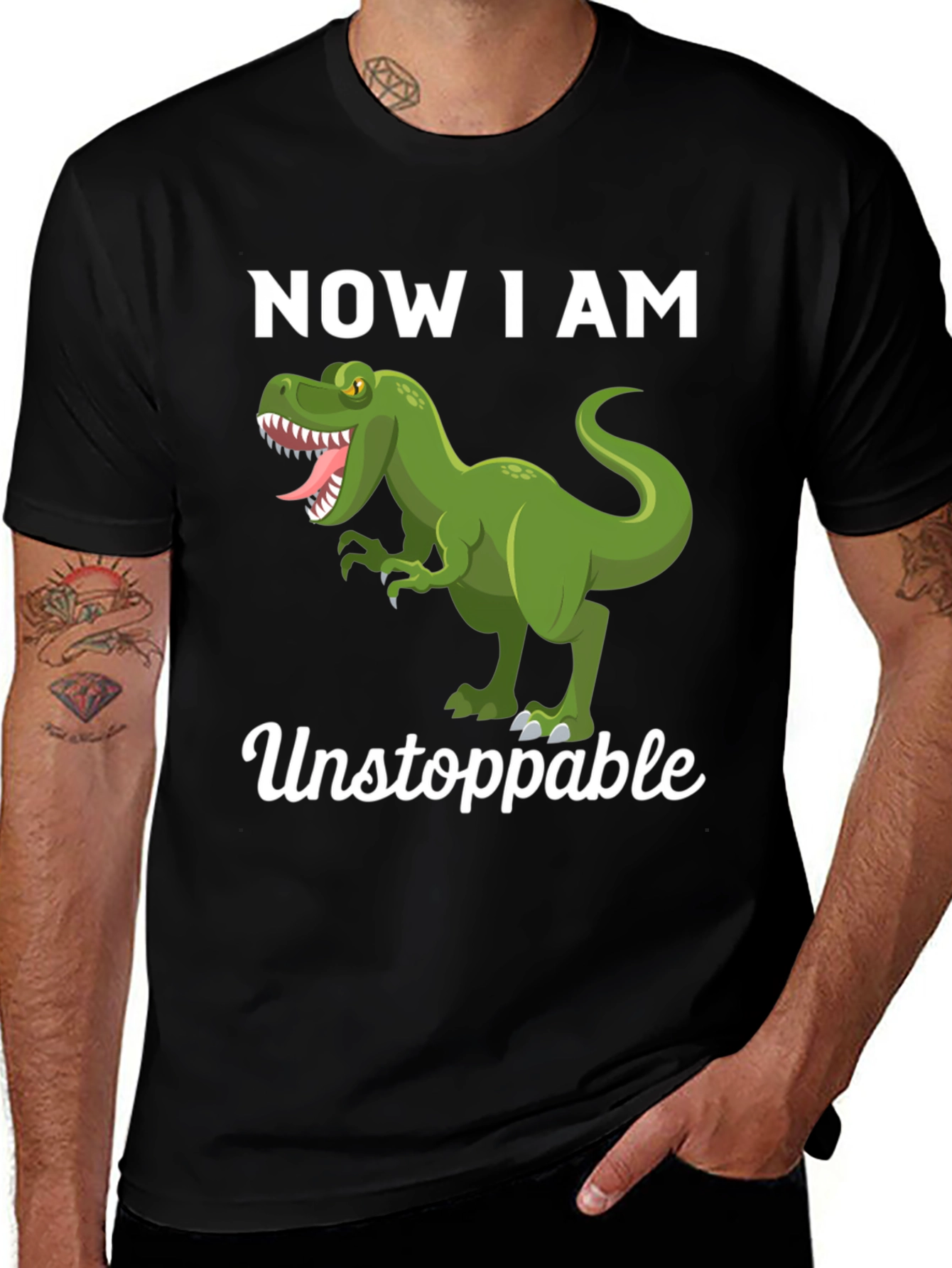 Dinosaur Now I am Unstoppable Graphic Tee