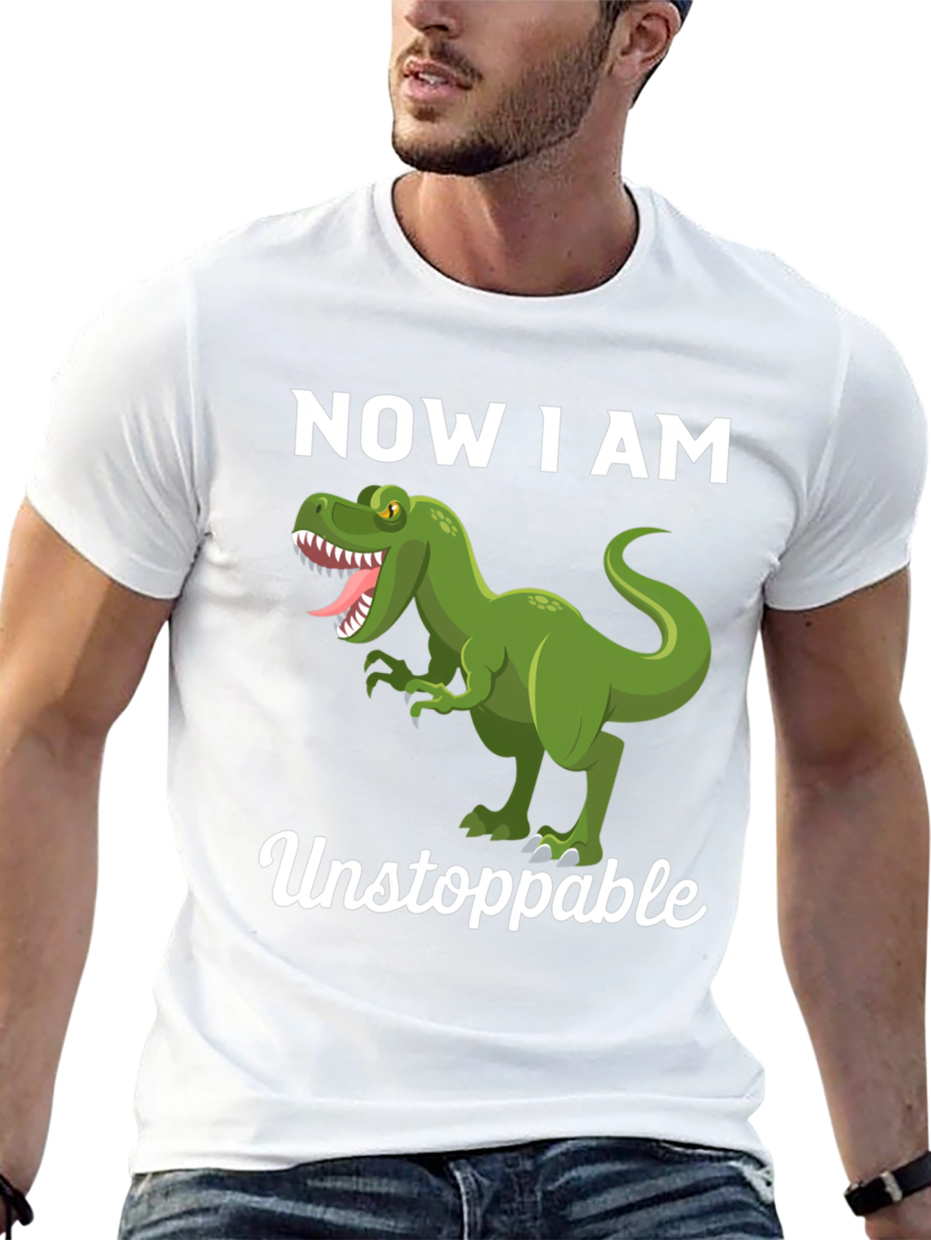 Dinosaur Now I am Unstoppable Graphic Tee