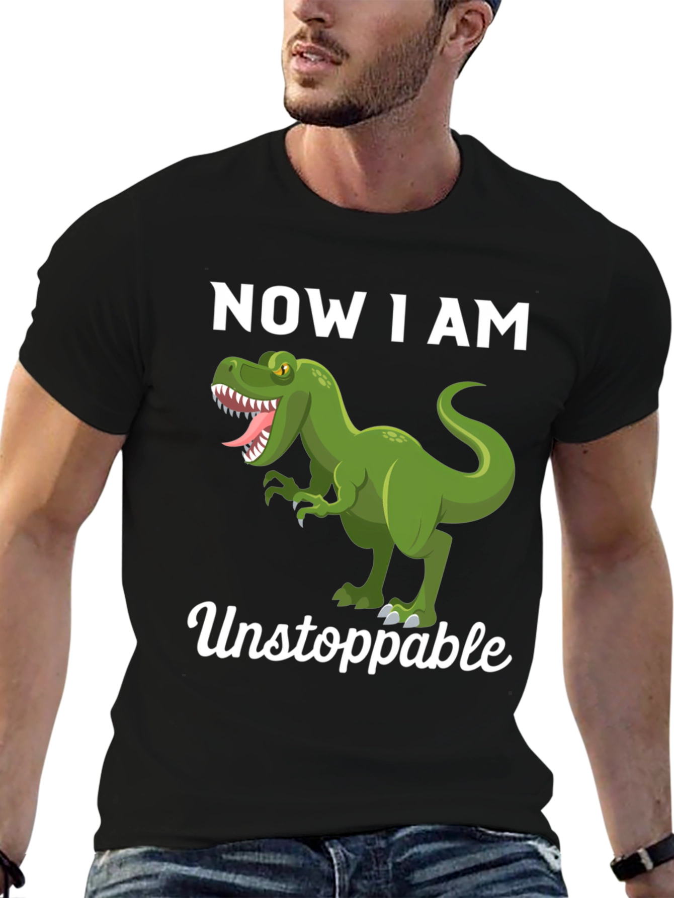 Dinosaur Now I am Unstoppable Graphic Tee