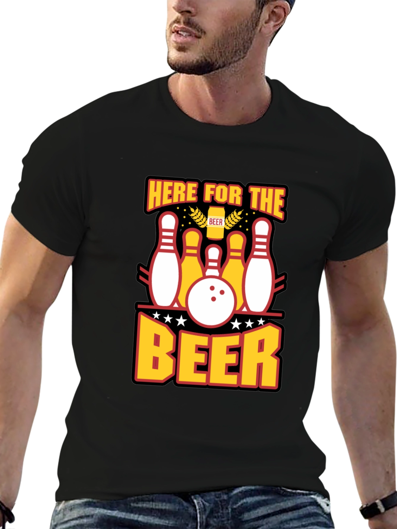 Here for the Beer Bowling T-Shirt
