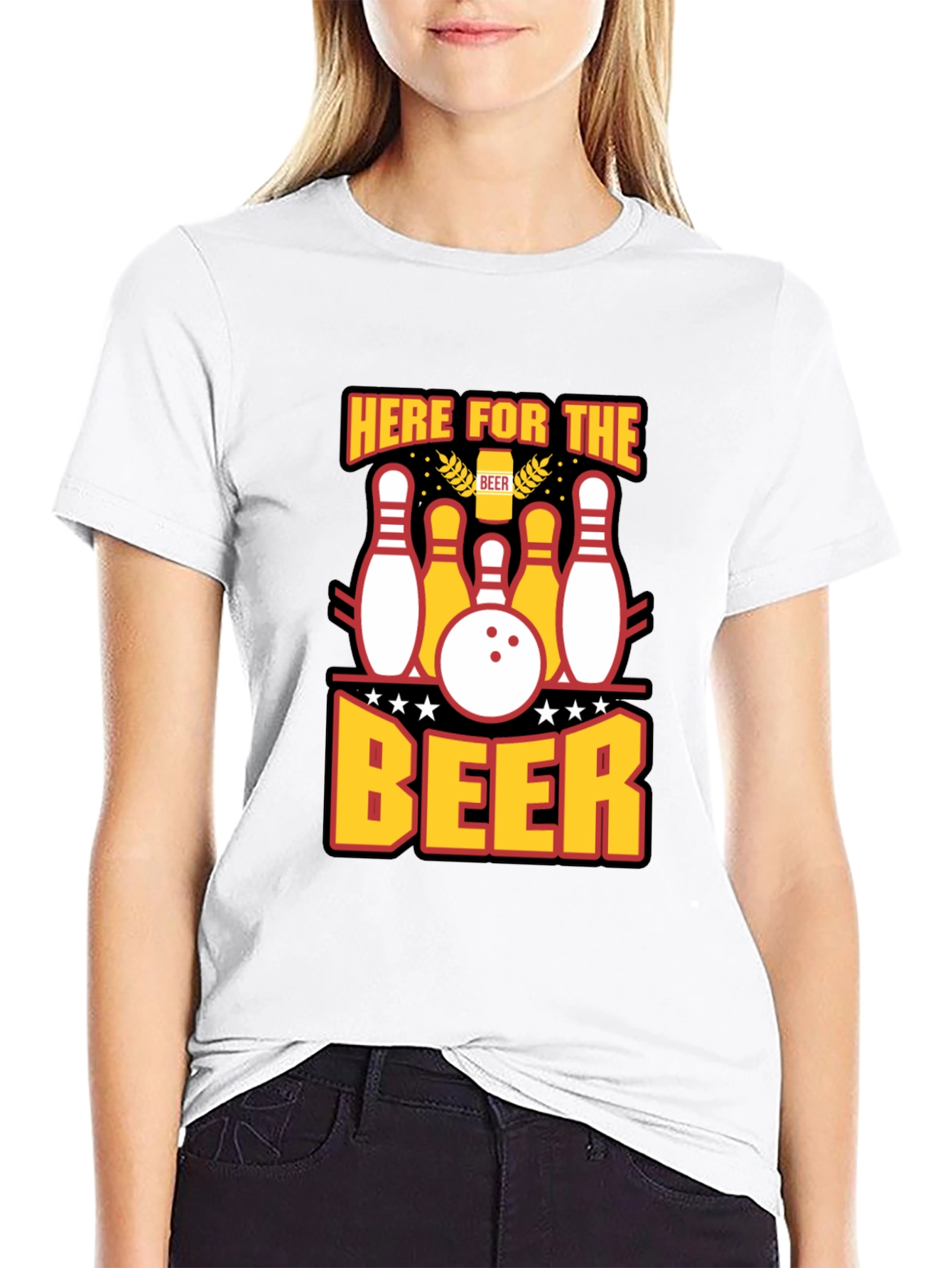 Here for the Beer Bowling T-Shirt