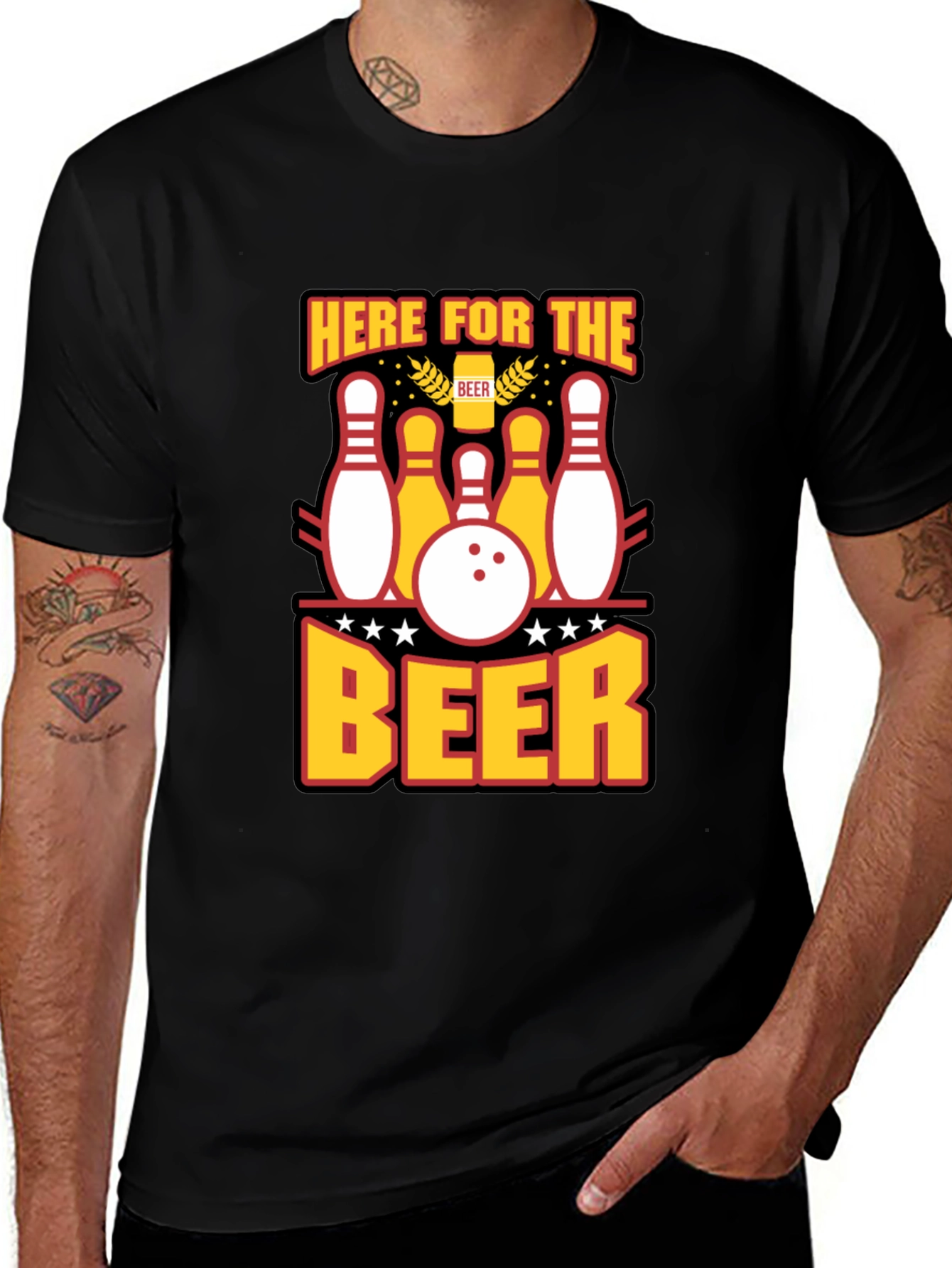 Here for the Beer Bowling T-Shirt
