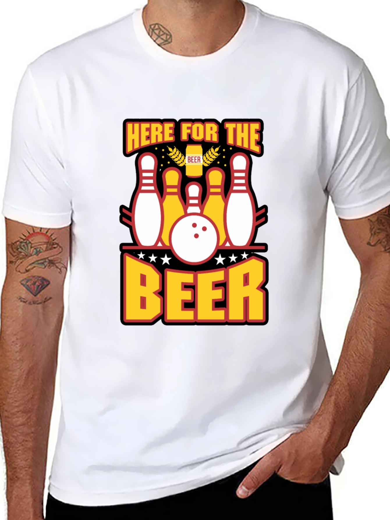 Here for the Beer Bowling T-Shirt