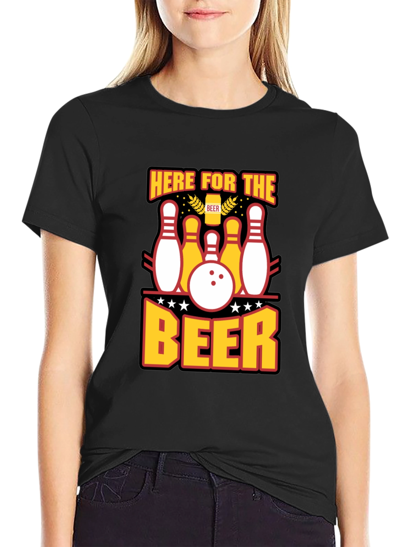 Here for the Beer Bowling T-Shirt
