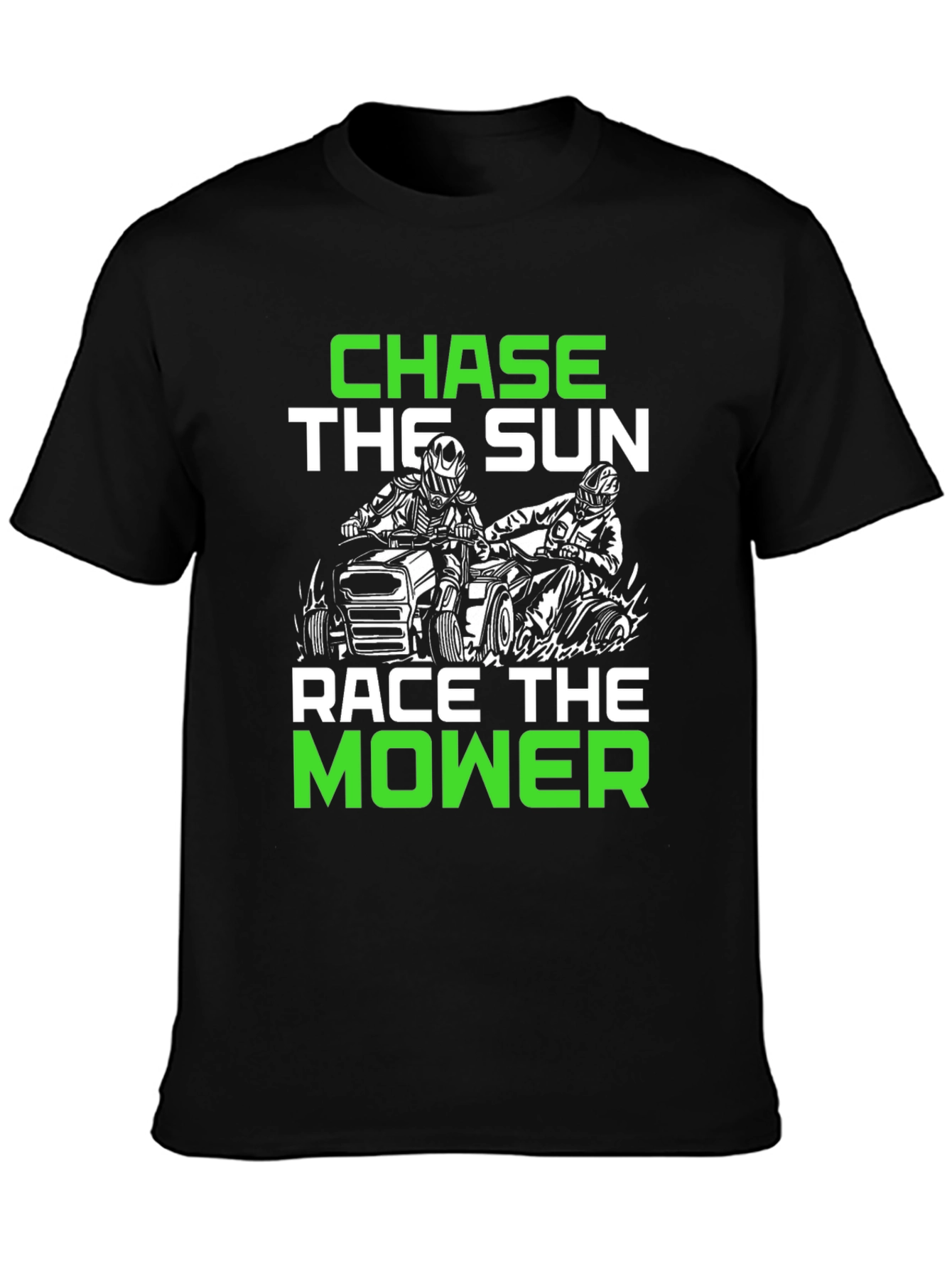Chase the Sun Race the Mower Black T-Shirt