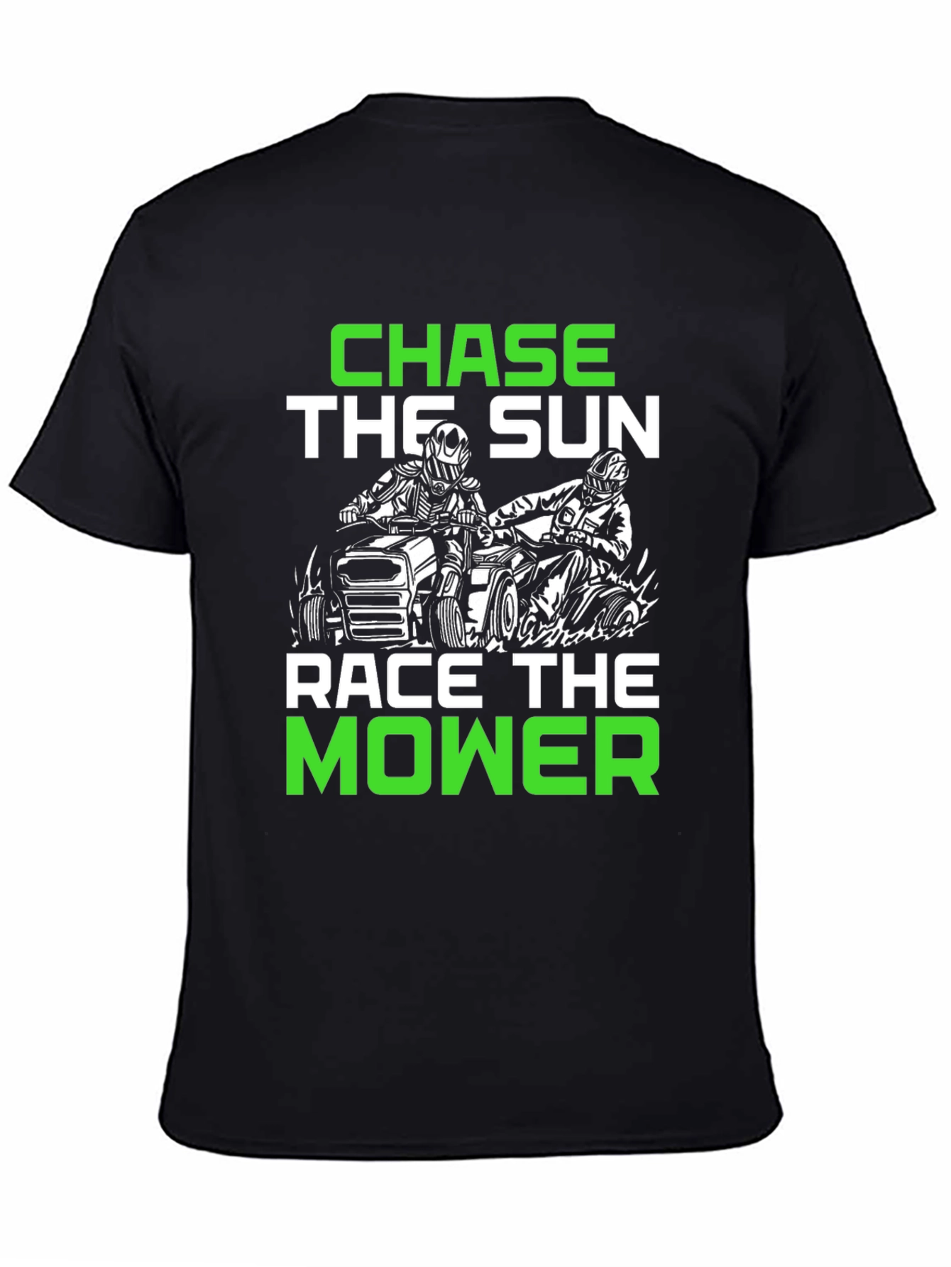 Chase the Sun Race the Mower Black T-Shirt