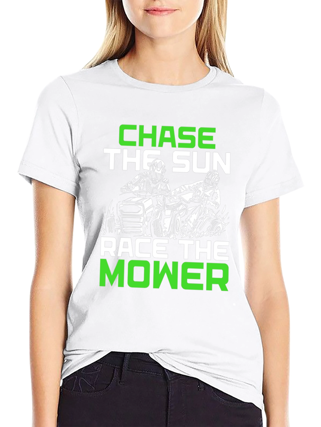 Chase the Sun Race the Mower Black T-Shirt