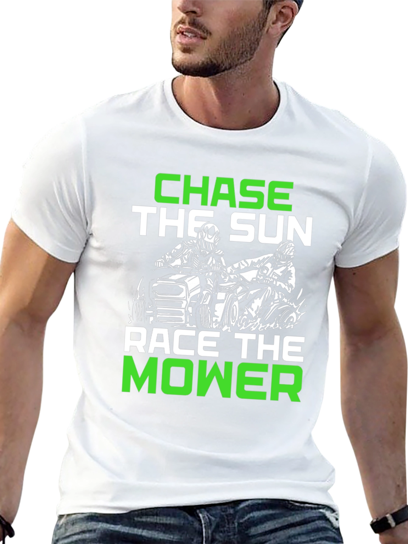 Chase the Sun Race the Mower Black T-Shirt