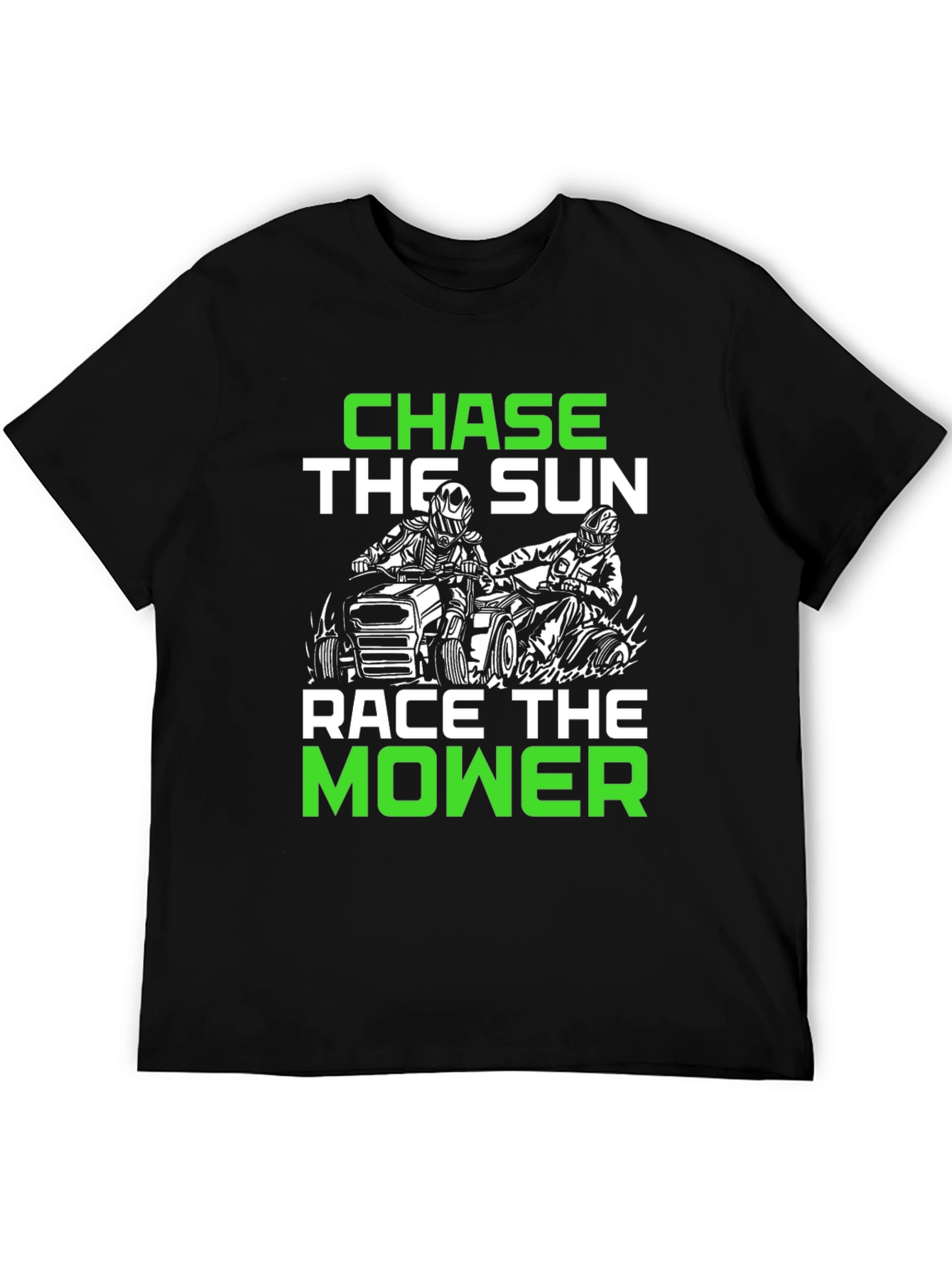 Chase the Sun Race the Mower Black T-Shirt
