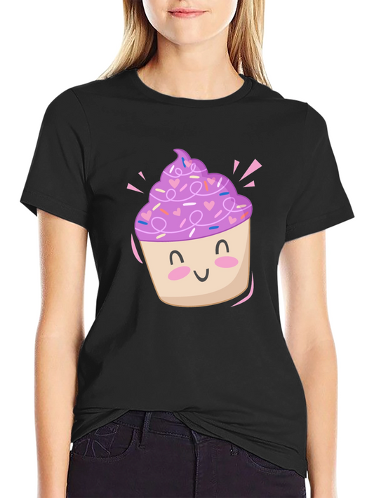 Cute Cupcake Graphic Tee - Sweet Style