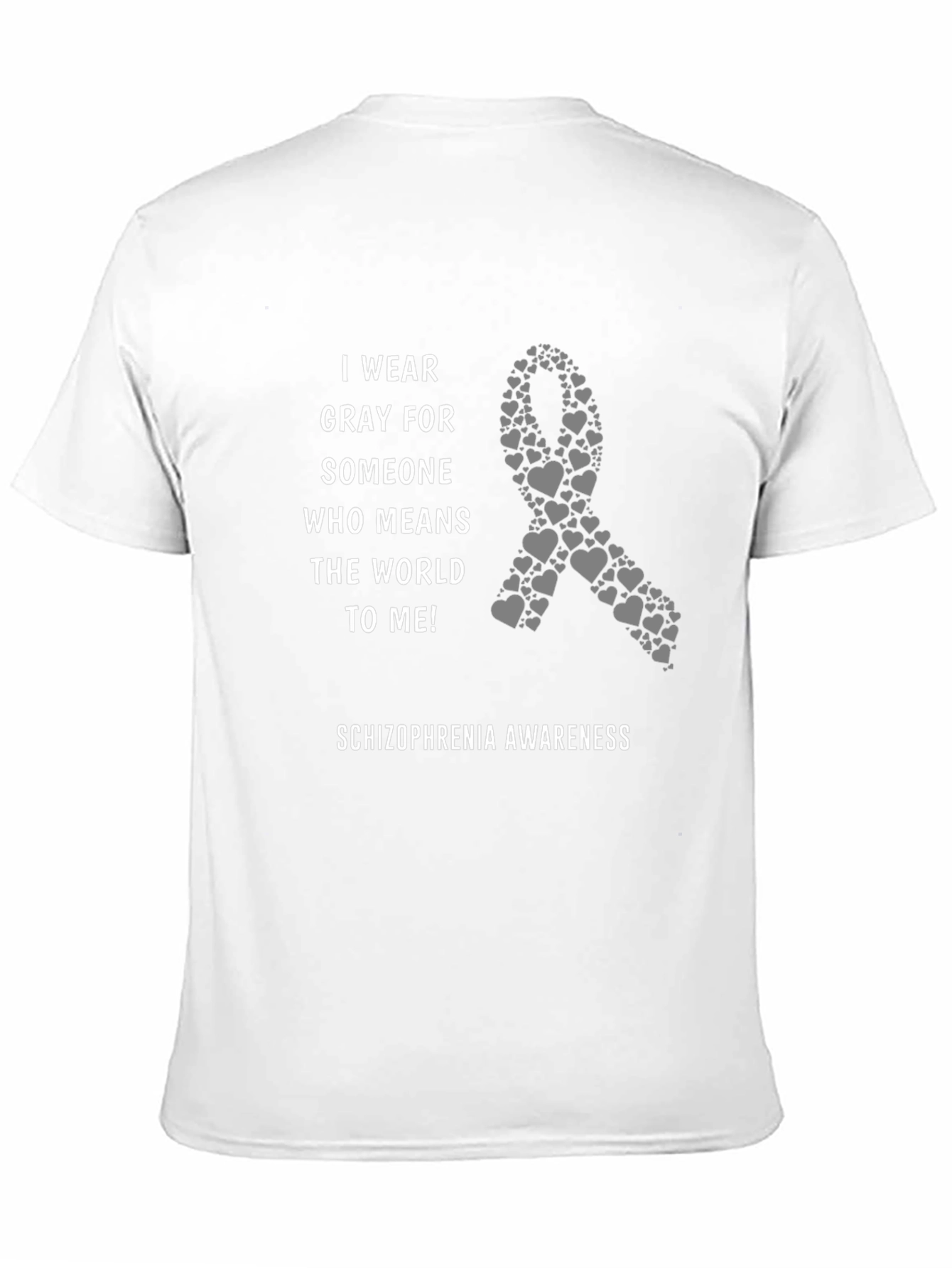 Schizophrenia Awareness Gray Ribbon T-Shirt
