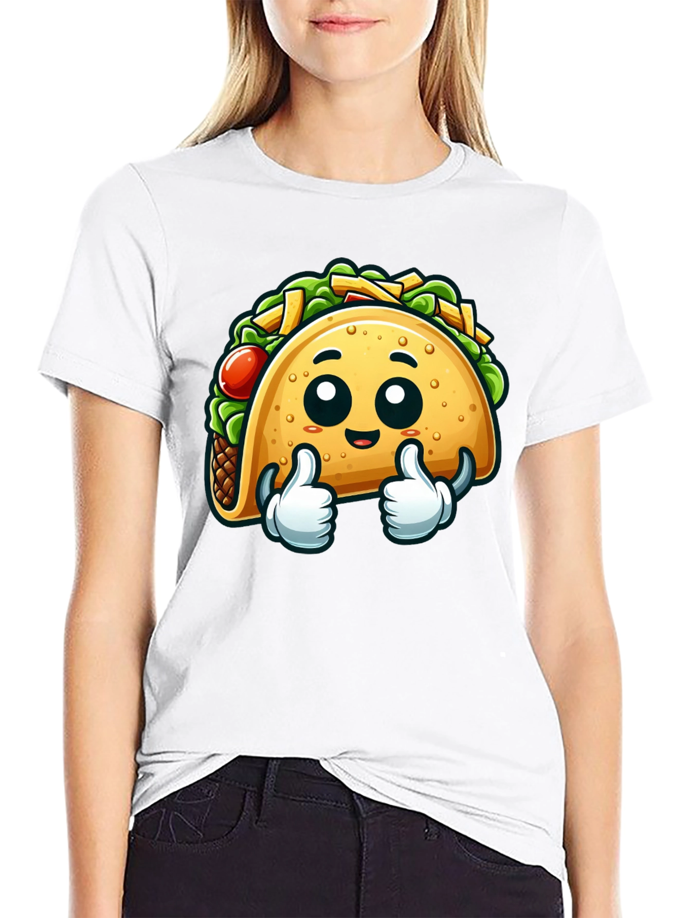 Funny Taco Cartoon Graphic T-Shirt