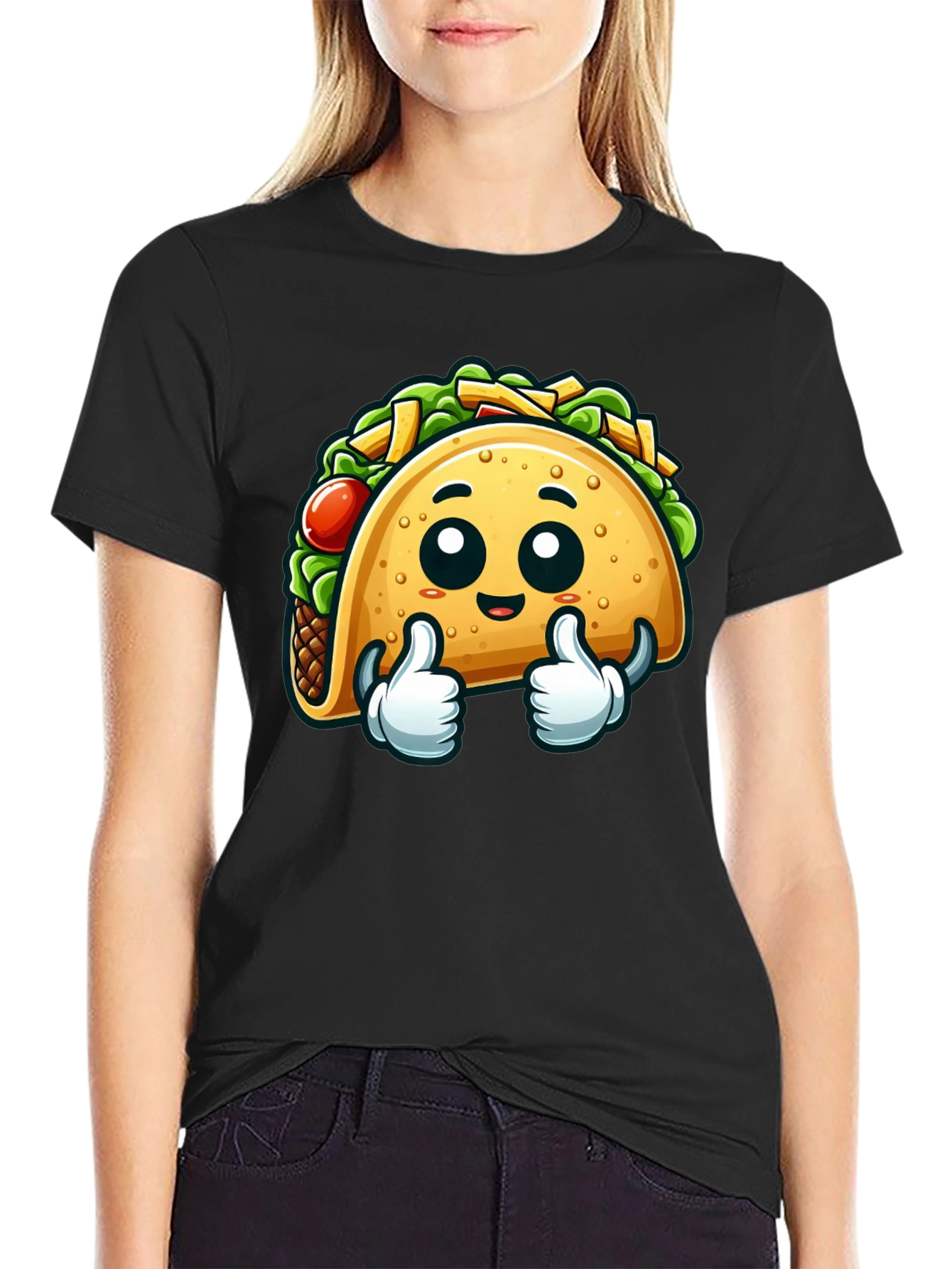 Funny Taco Cartoon Graphic T-Shirt