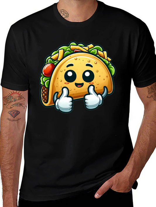Funny Taco Cartoon Graphic T-Shirt