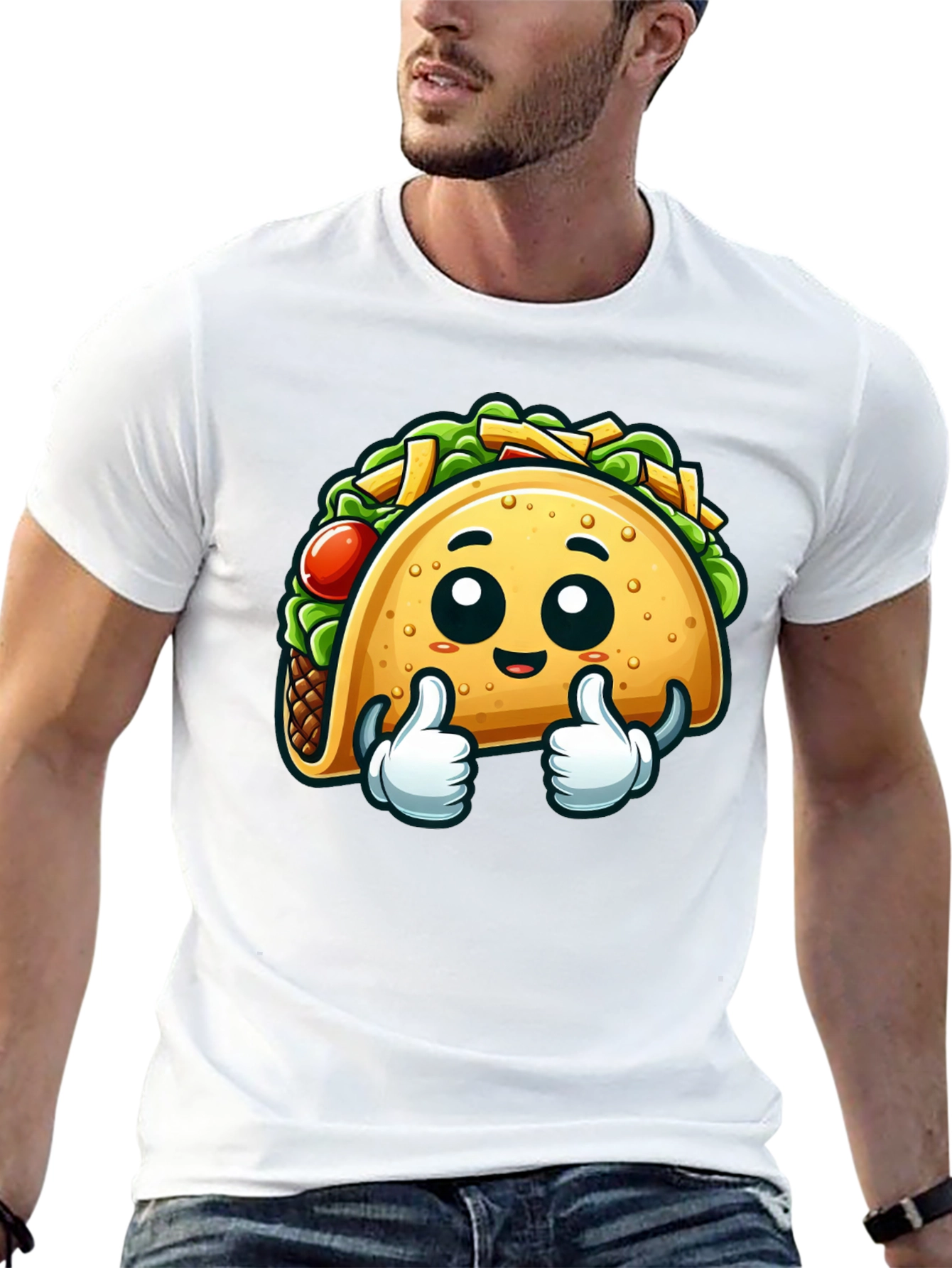 Funny Taco Cartoon Graphic T-Shirt