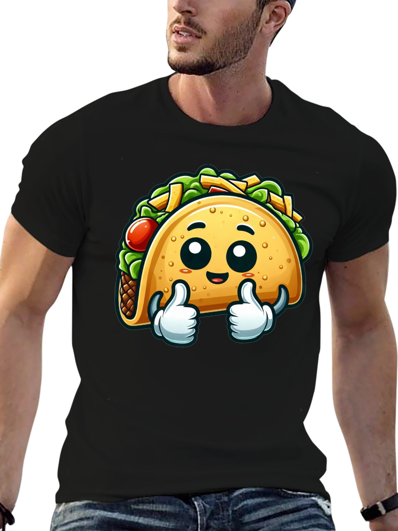 Funny Taco Cartoon Graphic T-Shirt
