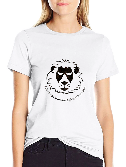 Lion Heart Graphic Black T-Shirt
