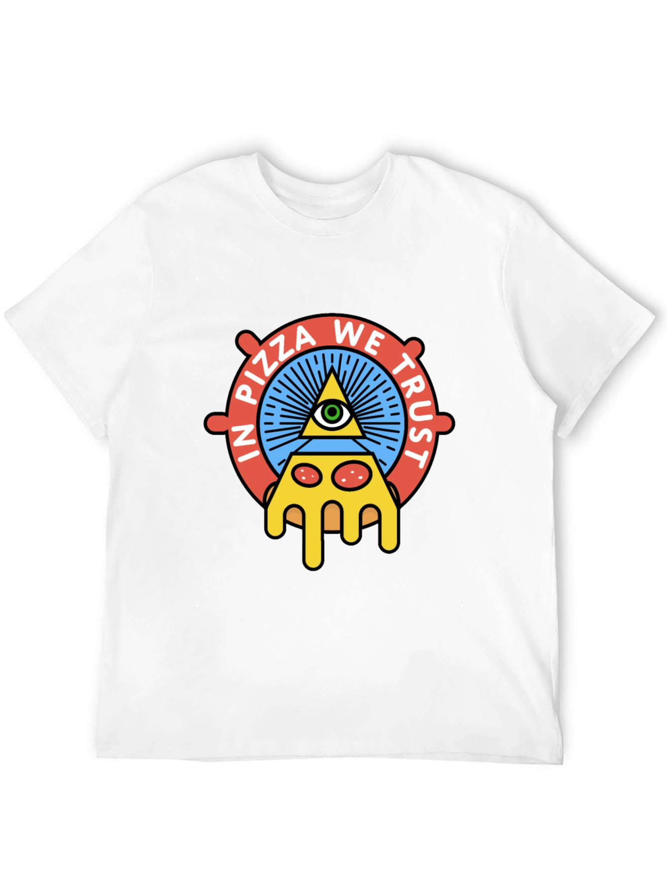 Pizza We Trust Graphic T-Shirt - Black Cotton Tee