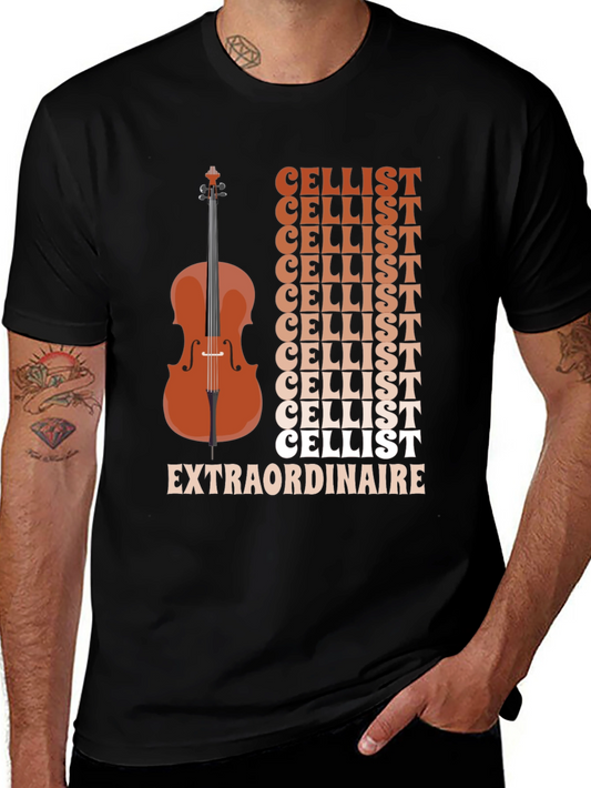 Cellist Extraordinaire Graphic Tee - Musical Instrument Shirt