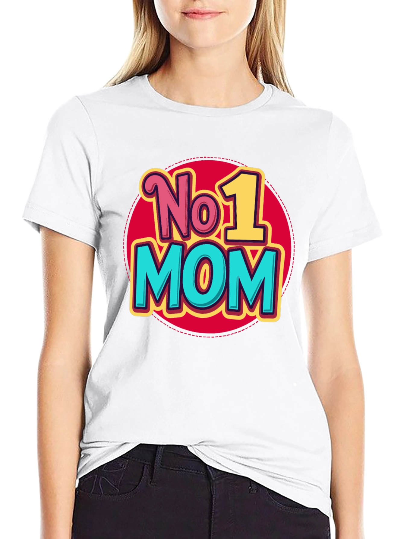No. 1 Mom T-Shirt - Black Graphic Tee