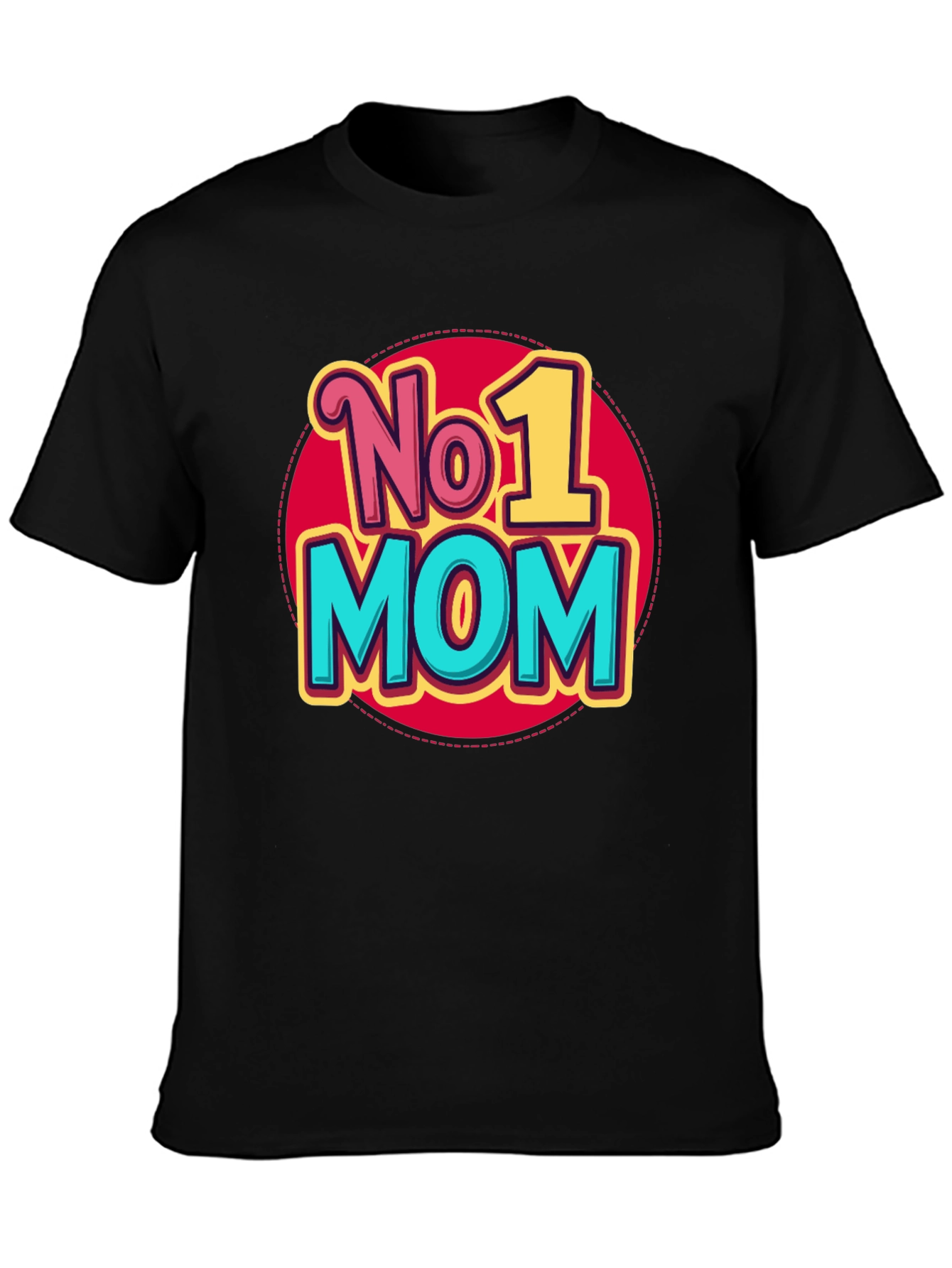 No. 1 Mom T-Shirt - Black Graphic Tee