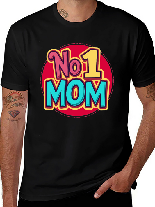 No. 1 Mom T-Shirt - Black Graphic Tee