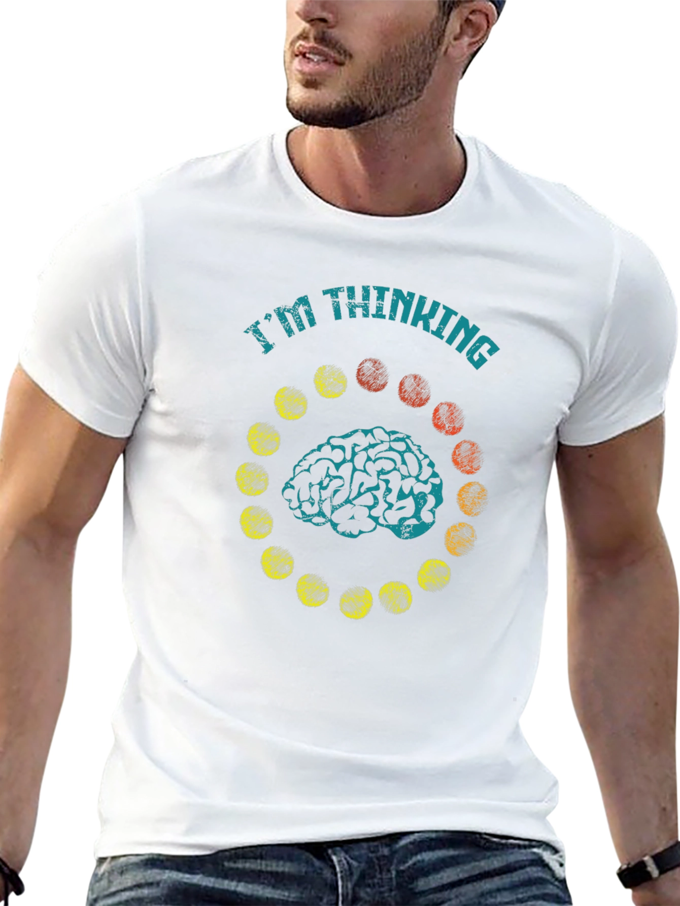 Im Thinking Brain Graphic T-Shirt - Black