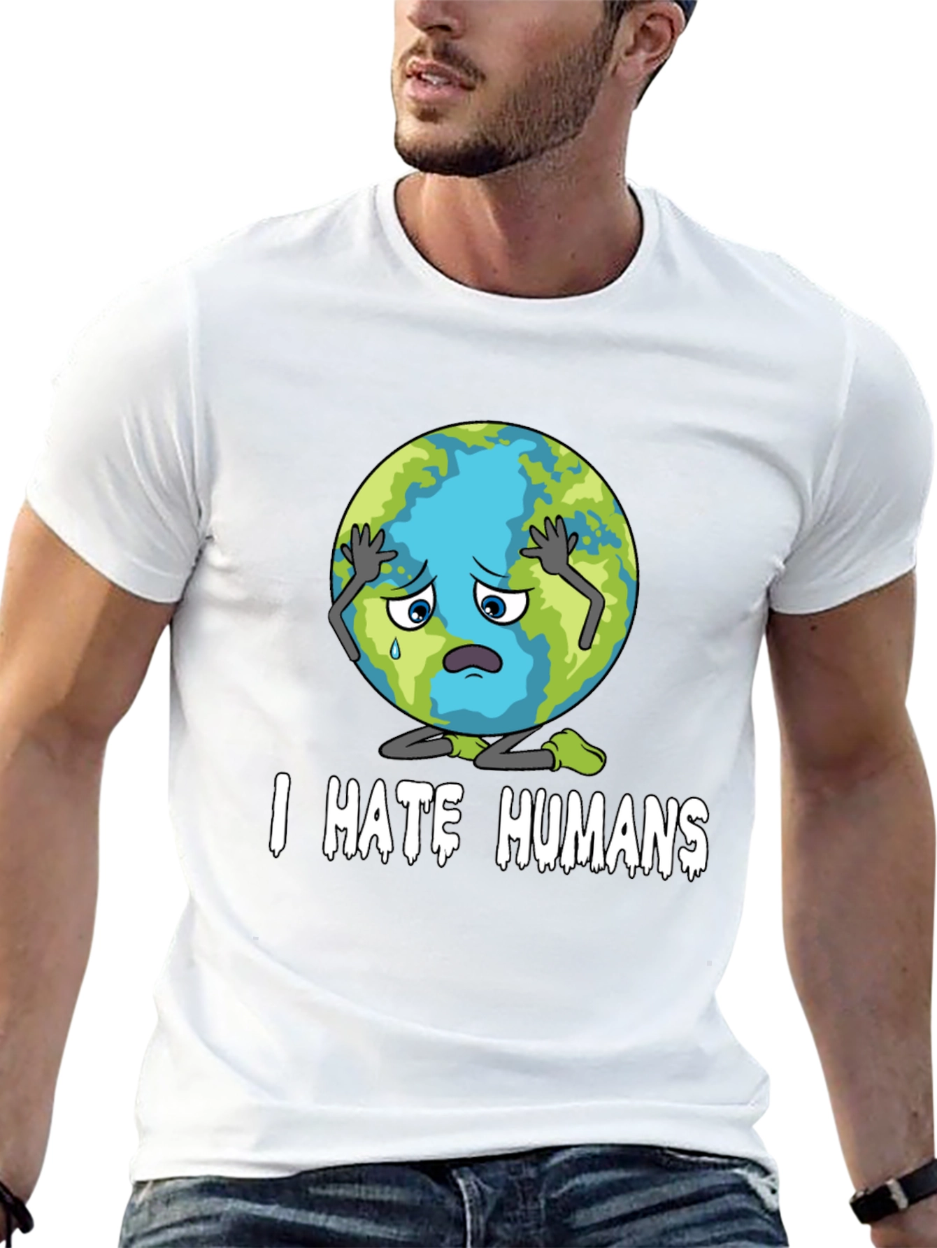 I Hate Humans T-Shirt - Earth Graphic Tee