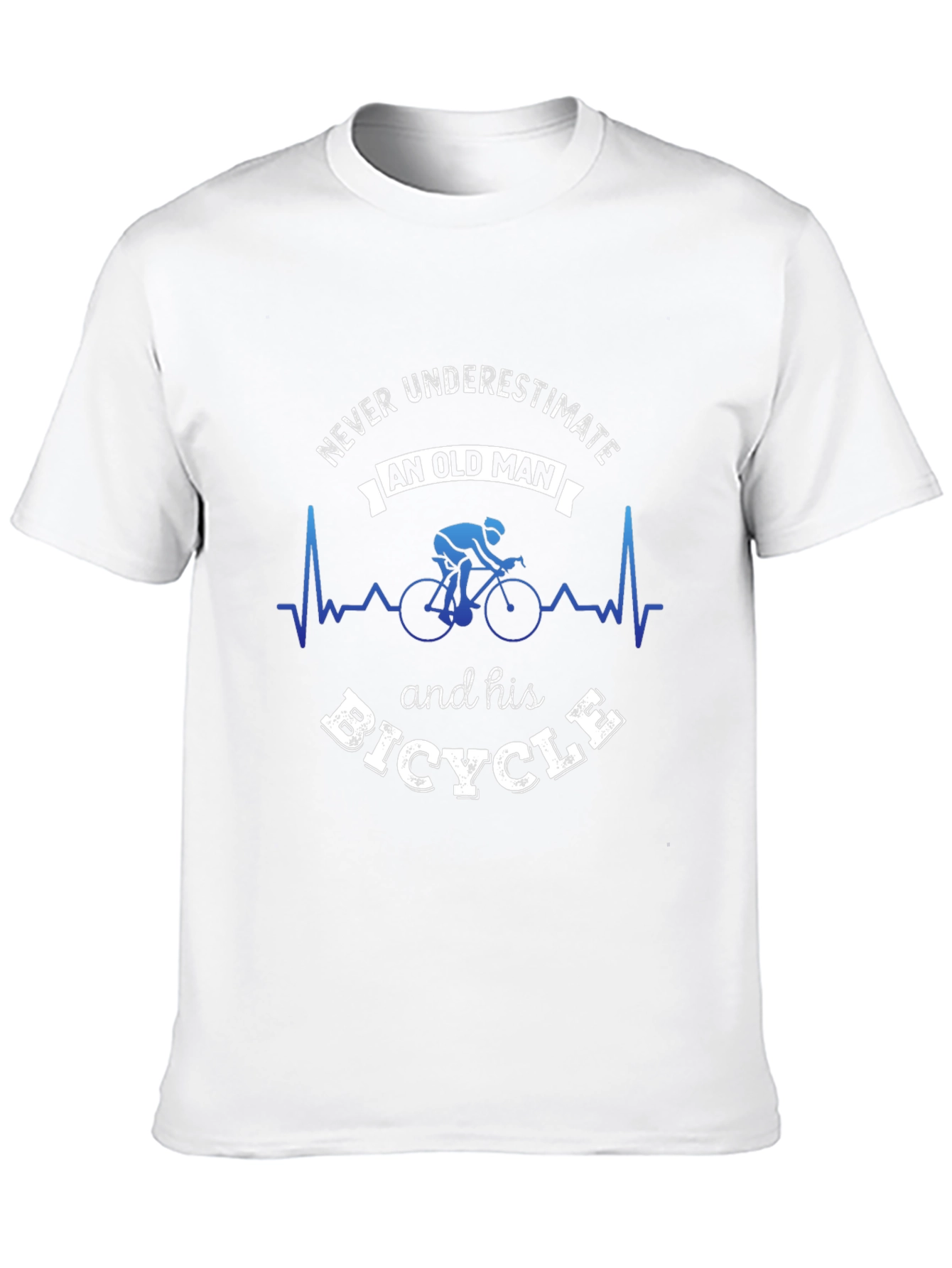 Never Underestimate Old Man and Bicycle T-Shirt