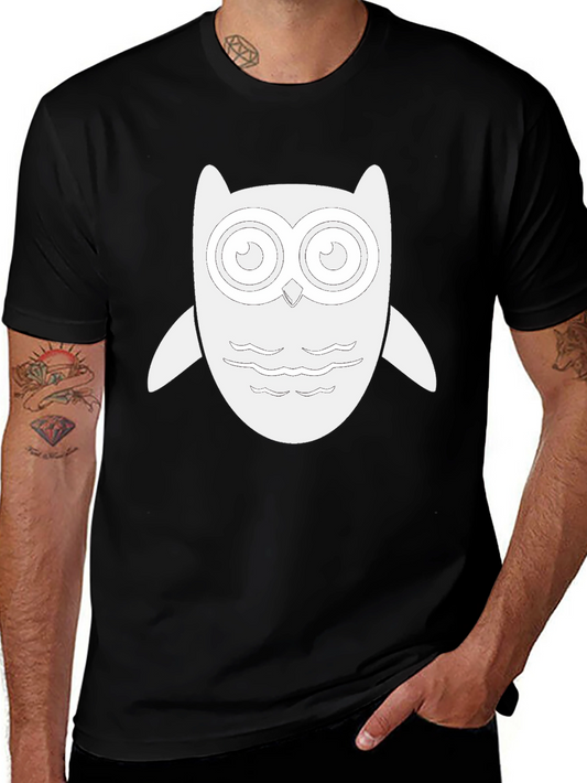 Owl Graphic Tee - Stylish Black T-Shirt
